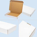 White Shipping Boxes 13x11x3" 20 Pack - Corrugated Cardboard Box Mailers for Small Business, Literature Mailer Packaging Supplies