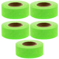 ChromaLabel 1 Inch Colored Masking Tape, High Visibility Fun Tape for Kids, Easy to Write On Labels, Fluorescent Green, 500 Inch Roll - Case of 5