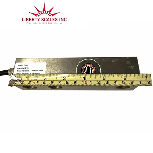 Liberty GX-1-5k lb (Large Envelope) NTEP Shear Beam Load Cell Sensors for Platform Floor Scale with Feet & Spacers | Alloy Steel