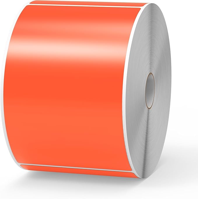 500 Pcs Large Moving Labels for Boxes 3 ×5 Inch Vinyl Self Adhesive Rectangle Stickers Color Coding Labels Waterproof Removable for Storage Bins Classroom Office Warehouse, Fluorescent Red