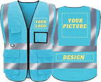 BeautyWill Custom Safety Vest Logo Class 2 High Visibility Reflevtive Vest Outdoor Protective Workwear