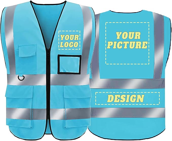 BeautyWill Custom Safety Vest Logo Class 2 High Visibility Reflevtive Vest Outdoor Protective Workwear