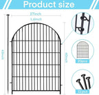 Tall Garden Fence with Gate, 40 in(H) x 45 Ft(L) Dog Fence Outdoor for Yard, 20 Panels Rustproof Metal Wire Animal Barrier Fences, Temporary Fencing for Dogs Rabbits, Arched