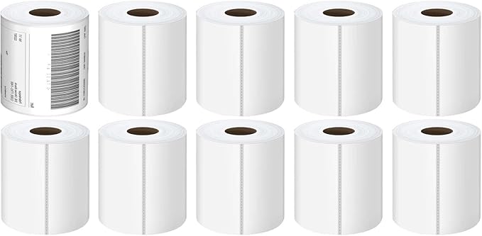 4x6 Thermal Labels - 2500 Labels, Industrial, Direct Thermal, Perforated, Postage, Shipping, Compatible with Zebra, MUNBYN, Polono, USPS, UPS, FedEx, DHL, Amazon, eBay & PAYPAL