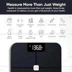 Wyze Scale for Body Weight, Digital Bathroom Smart Scale for Body Fat, BMI, and Heart Rate, 12 Body Composition Analyzer with App, Bluetooth, 400 lb - Black