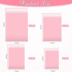 Outus 120 Pcs Poly Mailer Envelope 4 Sizes Shipping Bags Self Adhesive Clasp Envelope Self Adhesive Tear Proof Mailing Covers(13 x 17 In, 15 x 20 In, 16 x 22 In, 18 x 24 in,Pink)