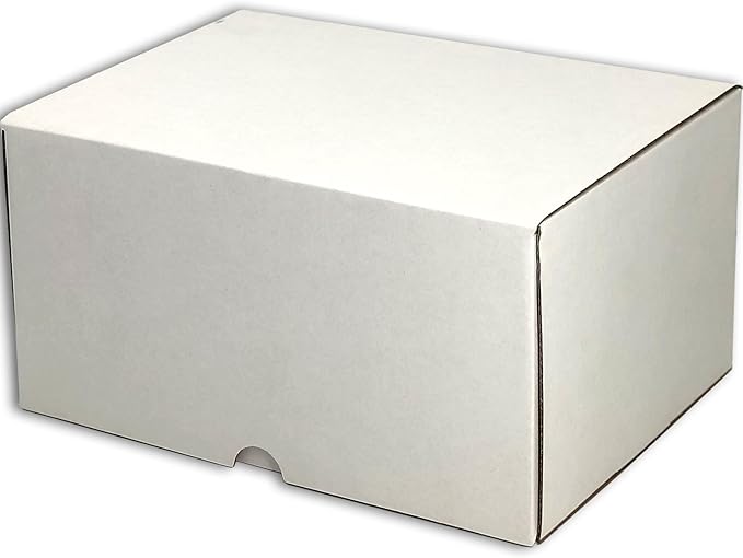11x6x6 inches Small Shipping Boxes Set of 20 - White Mailer Corrugated Cardboard Boxes for Shipping Packaging Mailing Products