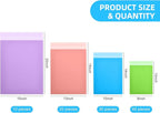 Outus 120 Pcs Poly Mailer Envelope 4 Sizes Shipping Bags Self Adhesive Clasp Envelope Self Adhesive Tear Proof Mailing Covers(8 x 12 In, 10 x 14 In, 13 x 18 In, 15 x 20 in,Mixed Color)