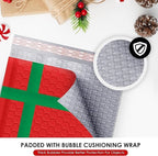Christmas Poly Bubble Mailers | #4 Cushion Mailer, 9.5x14.5" | Self Seal | Holiday Themed, Red Green Gift Packaging Envelope | Xmas Padded Envelopes | Shipping Bags Mailing Envelopes | 100 pack Bulk