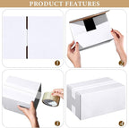Outus 32 Pack 4 Sizes Shipping Boxes Mailers Corrugated Cardboard Box Kraft Mailing Boxes Small Packing Box with Packaging Tape for Shipping Packing Mailing (White)