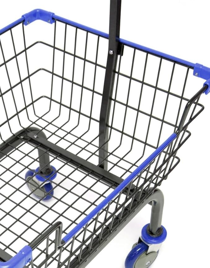 Charcoal Grey with Double Pole Rack, 2.5-Bu (Red or Blue Trim) (Chacoal Grey and Blue)