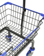 Charcoal Grey with Double Pole Rack, 2.5-Bu (Red or Blue Trim) (Chacoal Grey and Blue)