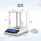 Analytical Balance 200x0.001g Lab Scale 0.001g Accuracy High Precision Scale with Windshield Laboratory Analytical Balance Jewelry Scale (200 * 1mg)