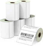 BETCKEY - 4" x 3" (102 mm x 76 mm) Shipping & Multipurpose Labels Compatible with Zebra & Rollo Label Printer,Premium Adhesive & Perforated [6 Rolls, 3000 Labels]