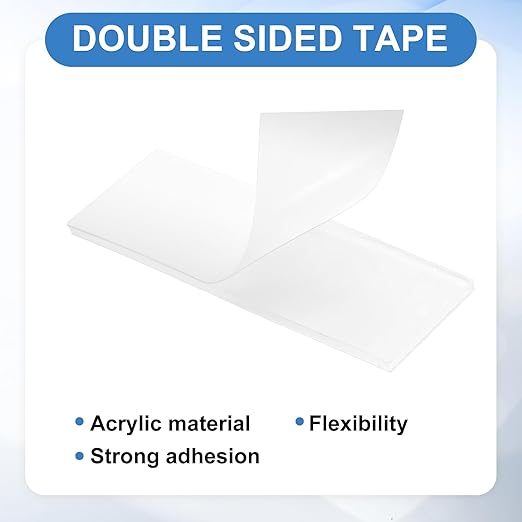 uxcell 50Pcs Double Sided Adhesive Pads, 1.97" x 0.79" Clear Removable Heavy Duty Mounting Tape Picture Hanging Sticky Adhesive Pad for Wall, Poster Picture, DIY Craft