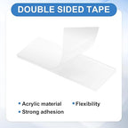 uxcell 50Pcs Double Sided Adhesive Pads, 1.97" x 0.79" Clear Removable Heavy Duty Mounting Tape Picture Hanging Sticky Adhesive Pad for Wall, Poster Picture, DIY Craft