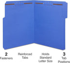 Staples Reinforced Classification Folder, 2" Expansion, Letter Size, Blue, 50/Box