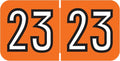 2023 Year Stickers, Doctor Stuff 2023 Chart Stickers, Orange/Black Coded, Barkley FYBAM Style, USA Made Year Labels for End Tab File Folders, 500/Roll, 1 Roll, 3/4" x 1-1/2"