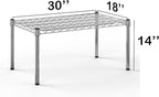 18''W x 30''L x 14''H Chrome Plated Wire Dunnage Rack | Off The Floor Storage
