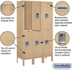 Salsbury Industries 62352TN-U Double Tier 36-Inch Wide 5-Feet High 12-Inch Deep Unassembled Standard Metal Locker, Tan Brown