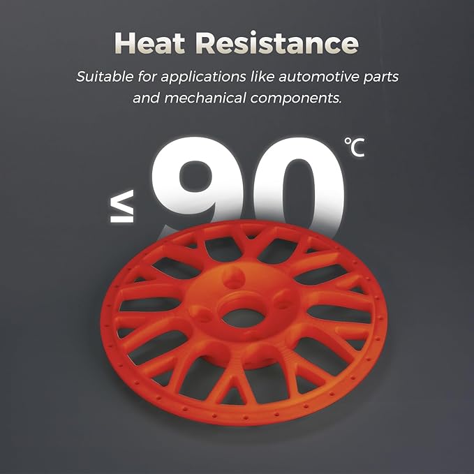FLASHFORGE ABS Pro Filament 1.75mm Red, 3D Printer Filament 1kg (2.2lbs) Spool-Dimensional Accuracy +/- 0.02mm, Hot Deformation Below 90℃, Great for Printing Heat-Resistant Functional Parts
