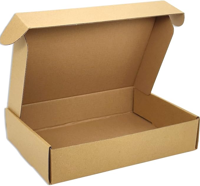 Small Brown Shipping Boxes for Small Business Pack of 25-9x6x2 inches Cardboard Corrugated Mailer Boxes for Shipping Packaging Craft Gifts Giving Products
