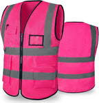 High Reflective Safety Vest for Men Women Breathable With Pocket Zipper for Build Oudoor Work Meet ANSI/ISEA Standard