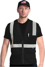 AYKRM 2 Pockets Reflective Safety Vest High Visibility Class II Mesh Vest for Women & Men Meets ANSI Standards