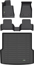 Floor Mats & Cargo Liner Custom for BMW i4 2022-2025 All Weather Protection TPE Heavy Duty Non-Slip Automotive Floor Liners Fits Full Set Accessories, Black