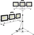 UFOND 22000 Lumen LED Work Light with Stand,3 Head Portable Work Lights with Individual Switch,Waterproof Work Lamp, Adjustable Metal Telescoping Tripod with Power Cord