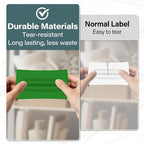 500 Pcs Rectangle Inventory Stickers Vinyl 3 × 5 Inch Moving Labels for Storage Bins Self Adhesive Color Coding Labels Waterproof Removable for Boxes Warehouse Classroom Office, Green