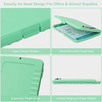 SFLHHDM Clip Boards 8.5x11 with Storage, Low Profile Clip Plastic Clipboards, Nursing Clipboard Folder with Pen Holder, Heavy Duty Clipboard with Storage, Nurse Binder Case for Classroom