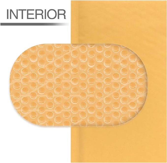 Secure Seal #5 10.5x16 Kraft Bubble Mailers Padded Shipping Envelopes (Pack of 400)