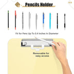 Hongri Plastic Clipboard with Pen Holder, Yellow 8.5x11 Letter Size Clip Board for Classroom, Office, Students, Nurses and Women, Low Profile Clip, Size 12.5 x 9 in(Pack of 2)