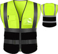 Personalized High Reflective Safety Vest Custom Hi Vis Safety Vest Men Women Construction Workwear Security Vest