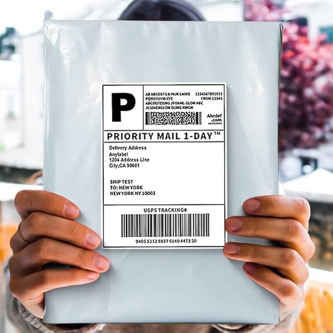 POLYSELLS 500 pcs 14.5x19 Inches White Poly Mailers Shipping Envelopes, Strong Adhesive Sealing, Waterproof, and Tear-resistant Postal Mailing Bags for Clothing, Books, and Accessories