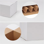 Calenzana 8x5x5 Shipping Boxes Set of 40, White Corrugated Cardboard Box for Mailing Packing Gifts Small Business