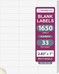 NextDayLabels - 2.83" x 1" Rectangular Sticker Labels for Printer - White Laser/Inkjet Printer Labels Return Address Labels Shipping Label Stickers (50 Sheets, 33 Per Sheet, 1650 Labels)