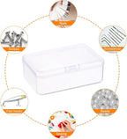 HARFINGTON 2pcs Component Storage Box 3.54" PP Electronic Organizer Box with Cover Hardware Containers Tools Boxes for Small Accessories