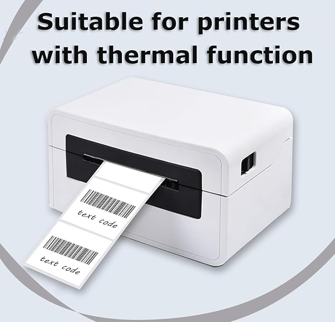 2" x 2" Thermal Labels Stickers White, Square Thermal Shipping Stickers, Multipurpose Inventory Self-Adhesive Direct Thermal Label for Small Business (500 Labels/Roll)