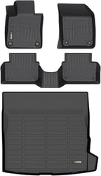 Floor Mats & Cargo Liner Custom for Volvo S60 2019-2025(Not for Recharge) All Weather Protection TPE Heavy Duty Non-Slip Automotive Floor Liners Fits Full Set Accessories, Black