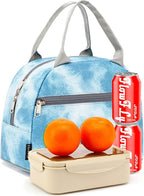 FlowFly Insulated Lunch Cooler Bag - Tote Bag Organizer for Women/Men, Tie Dye