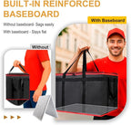 2PK Insulated Food Delivery Bag with Baseboard — Reusable Thermal Cooler Grocery Bags for Catering & Delivery, Pizza Carrier for Events, Large Capacity Bag Keeps Food Hot/Cold for Travel, Commercial