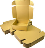 15 Pcs 4.7 x 4.7 x 1.6 Inches Mini Size Corrugated Cardboard Gift Boxes Recyclable Shipping Boxes for Packing Jewelry Ornament Gift Craft Packaging Supplier (Gold, 4.7 x 4.7 x 1.6")
