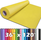 PerkHomy 36" x 1,440" (120') Lemon Yellow Kraft Paper Roll for Craft Bulletin Board Paper Art Table Covering Crafting Gift Wrapping Bouquet Packing Parcel 80GSM 55LB (Lemon Yellow, 36" x 120')