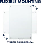 Quartet Whiteboard, Glass Dry Erase Board, Non-Magnetic, 48"W x 36"H, Infinity Frameless Mounting, White Surface, Accessory Tray, and 1 Dry Erase Marker (G4836NMW)