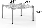 24''W x 24''L x 14''H Chrome Plated Wire Dunnage Rack | Off The Floor Storage