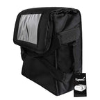 Pizza Bag, Thermal Pizza Delivery Bags Insulated Commercial Food Delivery Bag Pizza Boxes Professional Polyester Warmer Carrier for 3-12" or 3-14" (Black, 15"X15"X7")