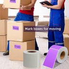 PARLAIM 3 X 5 Inch Rectangle Adhesive Color Coding Stickers,Square Purple Inventory Stickers -250 Per Dispenser Box（Purple）