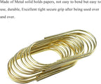 HAHIYO Paper Clips Sturdy 2 inches Length 30 Pack Wide Paperclips Heavy Duty Tight Grip Rust Proof Reusable Metal Bright Gold for Home Office School